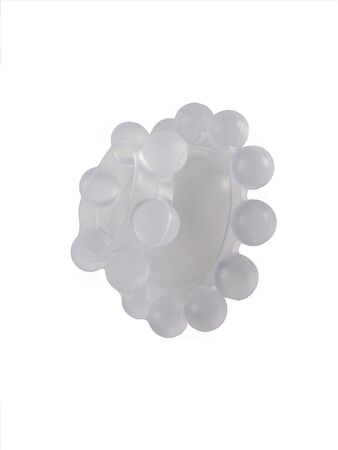 Эластичное эрекционное кольцо с двумя рядами шариков